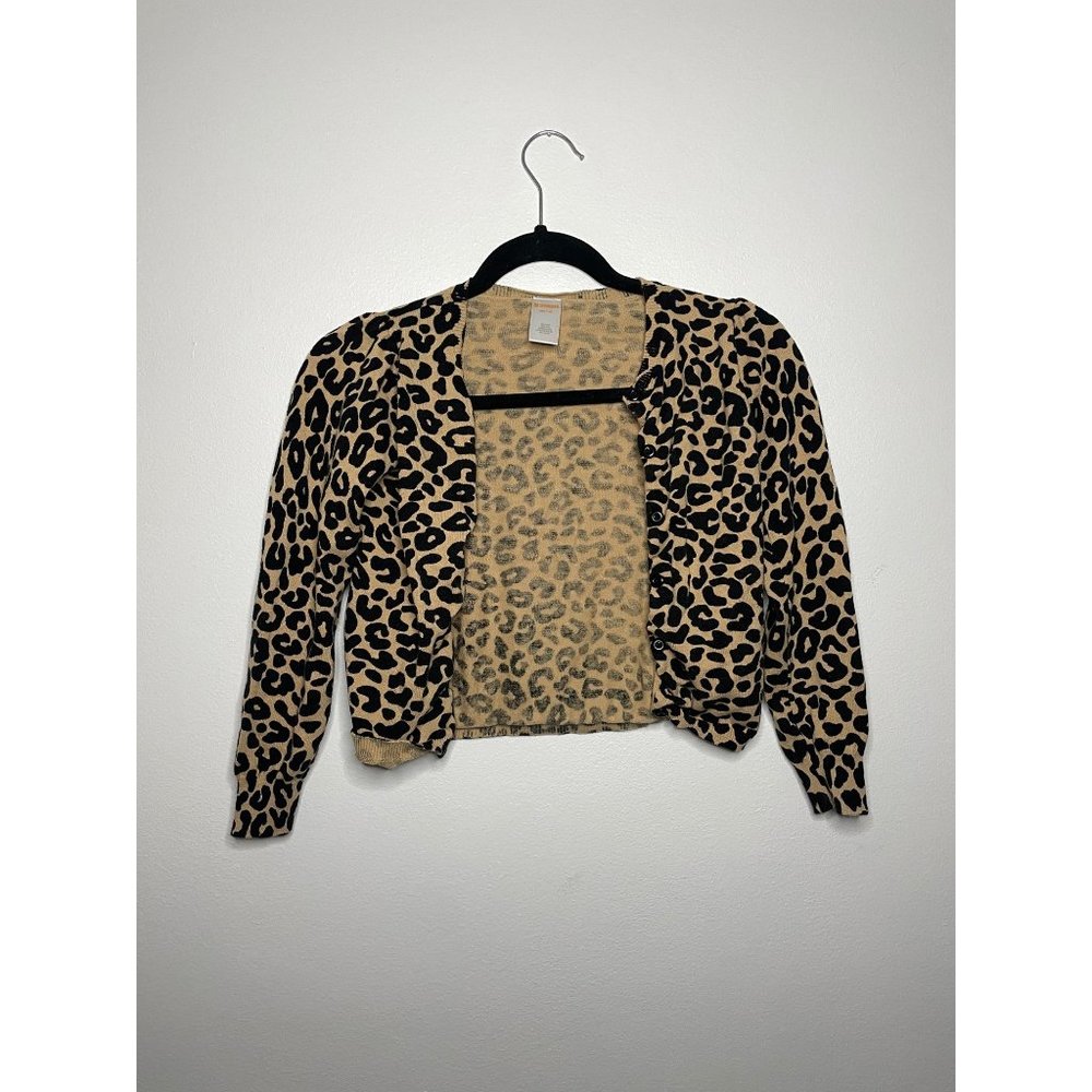 Cheetah print knit sweater M